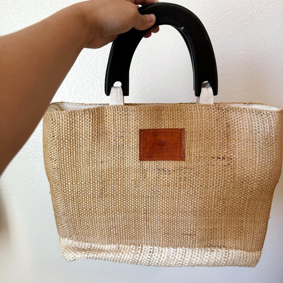 Yucatan Meixco Raffia Summer Tote Bag - Picture 1 of 6